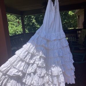 Betsey Johnson Summer Dream White Lace Dress with Ruffles